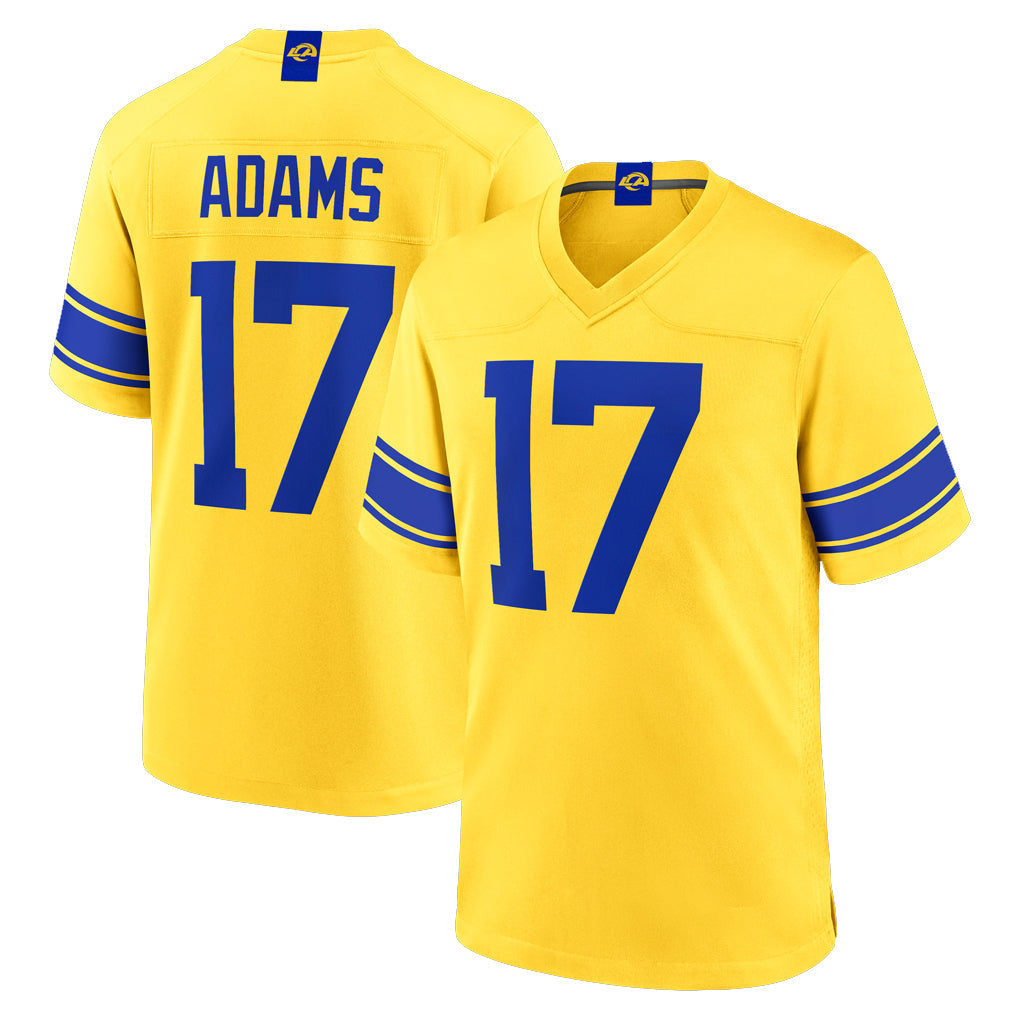 Punc LA.Rams #17 Davante Adams Player Gold Classic Sol Home Game Stitched Jerseys