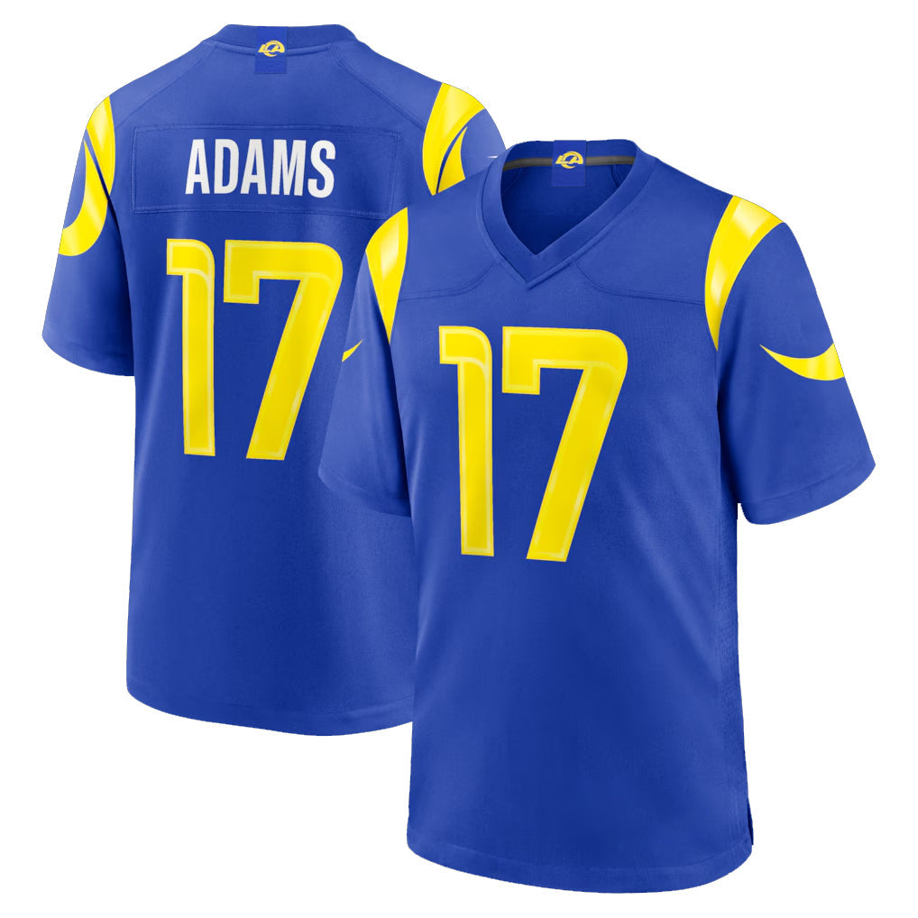 Punc LA.Rams #17 Davante Adams Player Royal Limited Home Game Stitched Jerseys