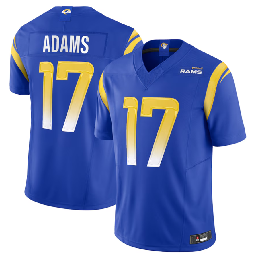 Punc LA.Rams #17 Davante Adams Player Royal Vapor F.U.S.E. Limited Stitched Jerseys