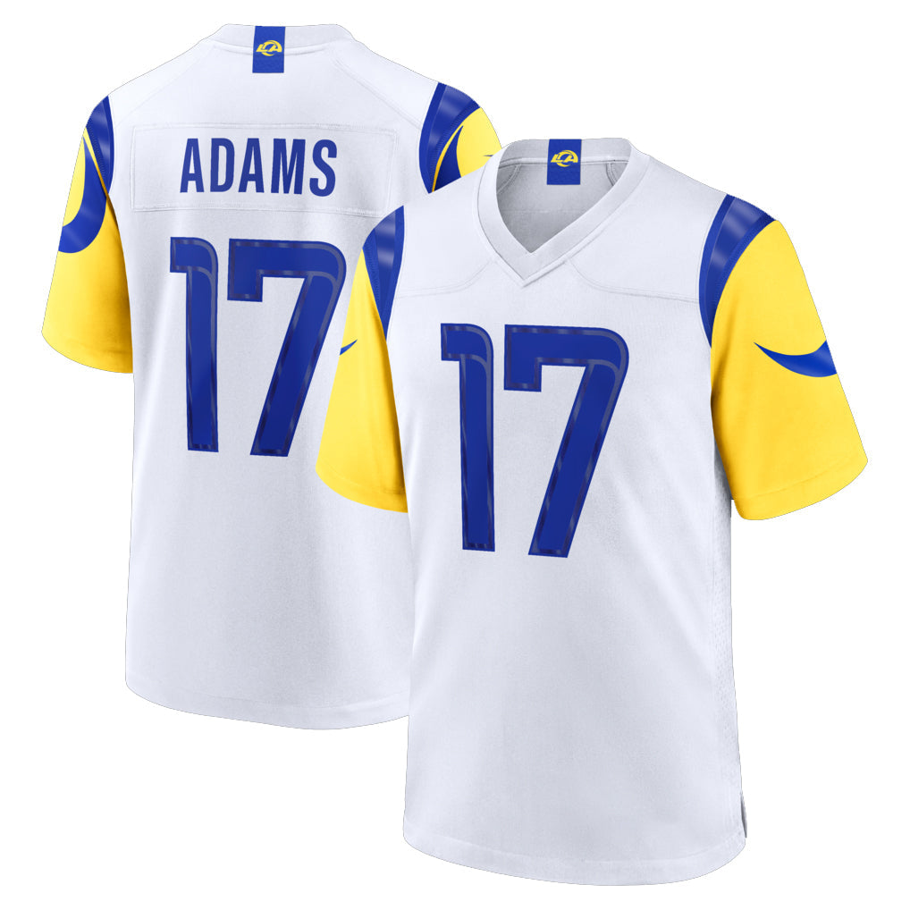 Punc LA.Rams #17 Davante Adams Player White Limited Home Game Stitched Jerseys