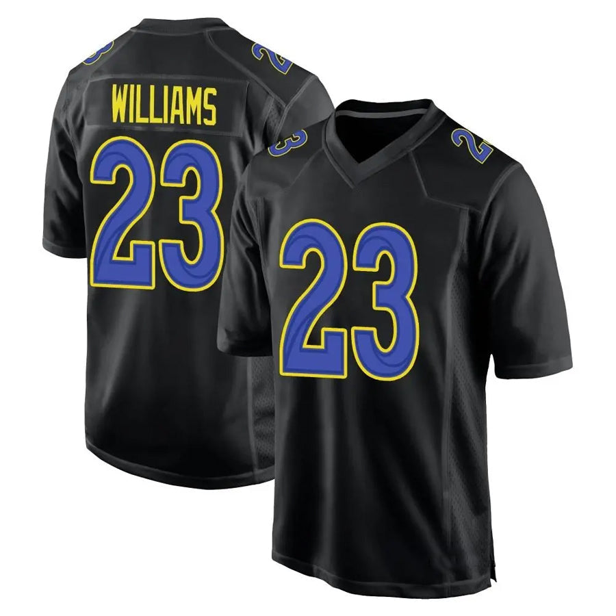 Punc LA.Rams #23 Kyren Williams Player Black Fashion Game Stitched Jerseys