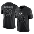 Punc LA.Rams #23 Kyren Williams Player Black RFLCTV Limited Stitched Jerseys