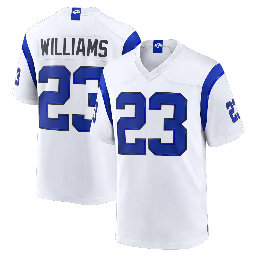 Punc LA.Rams #23 Kyren Williams Player Fearsome White Home Game Stitched Jerseys