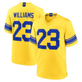 Punc LA.Rams #23 Kyren Williams Player Gold Classic Sol Home Game Stitched Jerseys