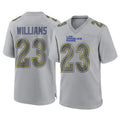 Punc LA.Rams #23 Kyren Williams Player Gray Atmosphere Fashion Home Game Stitched Jerseys