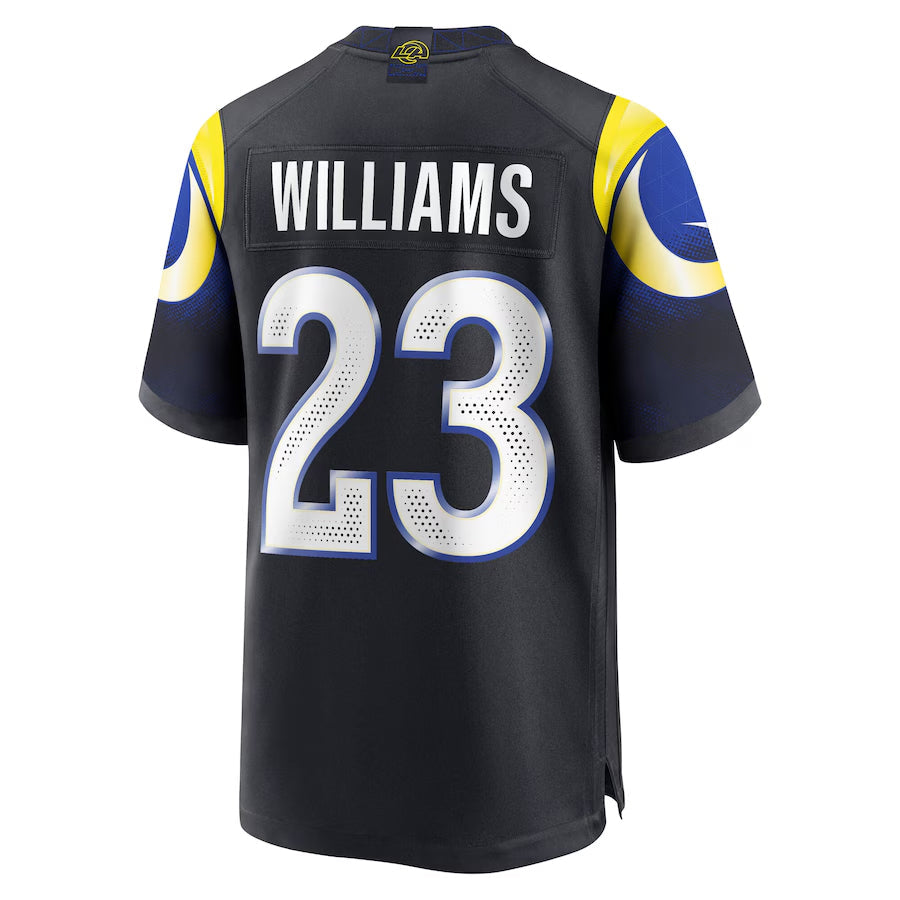 Punc LA.Rams #23 Kyren Williams Player Midnight Blue Rivalries Collection Game Stitched Jerseys