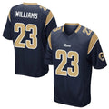 Punc LA.Rams #23 Kyren Williams Player Navy Home Game Stitched Jerseys