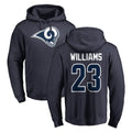 Punc LA.Rams #23 Kyren Williams Player Navy Pullover Hoodie Limited Game Stitched Jerseys