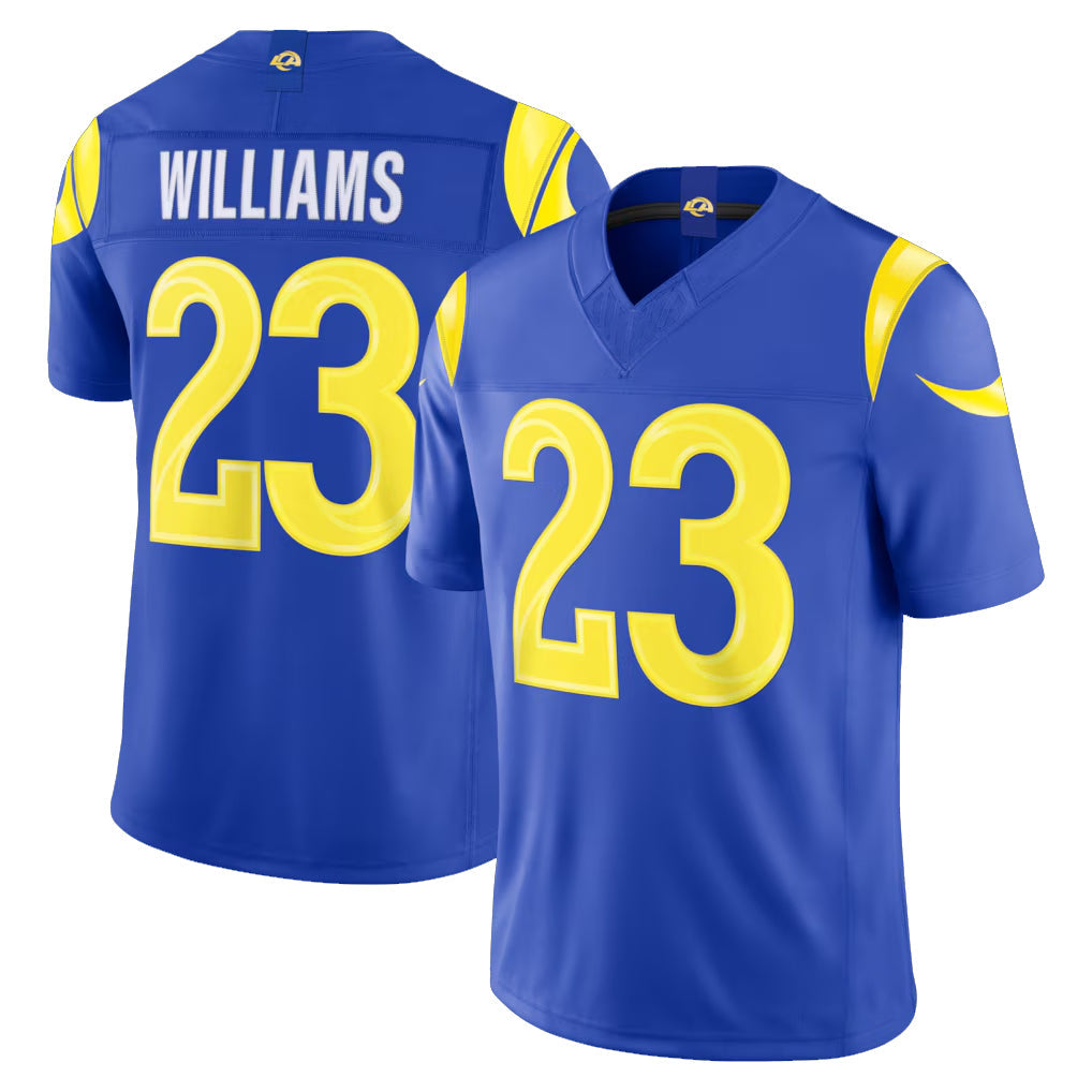 Punc LA.Rams #23 Kyren Williams Player Royal Limited Vapor F.U.S.E. Stitched Jerseys