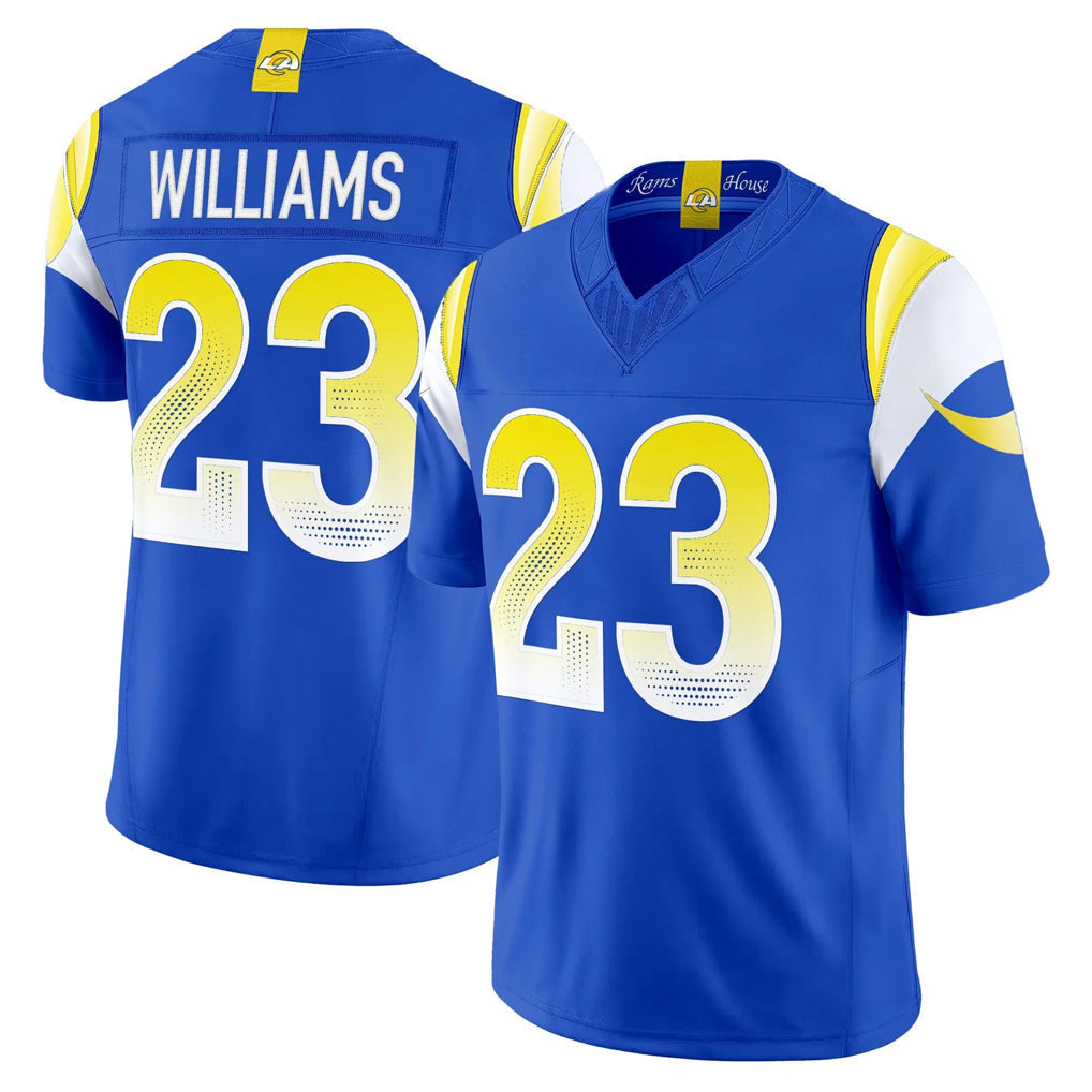 Punc LA.Rams #23 Kyren Williams Player Royal Rivalries Vapor Limited Home Game Stitched Jerseys