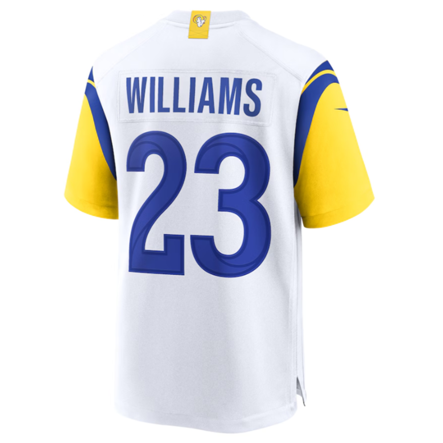 Punc LA.Rams #23 Kyren Williams White Game Jersey American Stitched Jersey