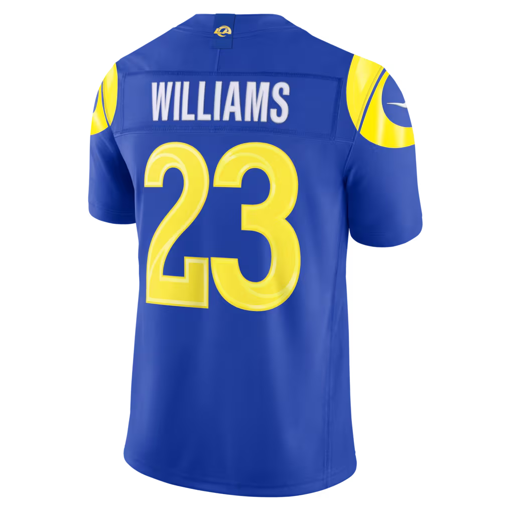 Punc LA.Rams #23 Kyren Williams Royal Team Vapor F.U.S.E. Stitched Limited Jerseys