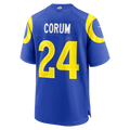 Punc LA.Rams #24 Blake Corum Royal Game Stitched Jerseys
