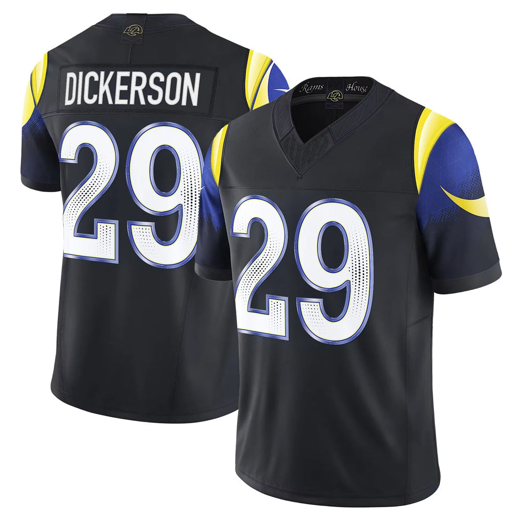 Punc LA.Rams #29 Eric Dickerson Player Black Rivalries Vapor Limited Stitched Jerseys