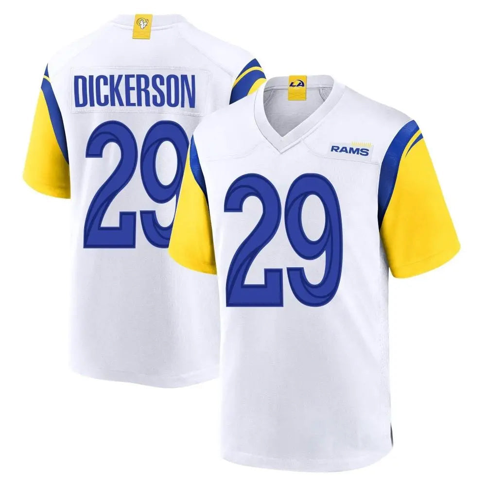 Punc LA.Rams #29 Eric Dickerson Player White Home Game Stitched Jerseys