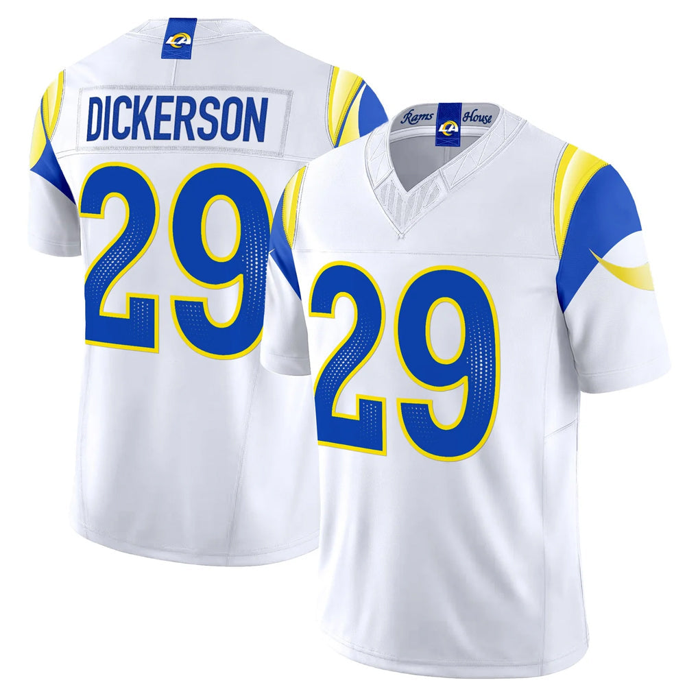 Punc LA.Rams #29 Eric Dickerson Player White Rivalries Vapor Limited Home Game Stitched Jerseys