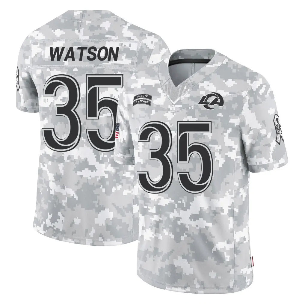 Punc LA.Rams #35 Jaylen Watson Player Arctic Camo Salute To Service Limited Game Stitched Jerseys