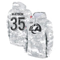 Punc LA.Rams #35 Jaylen Watson Player Arctic Camo Salute to Service Hoodies Limited Game Stitched Jerseys