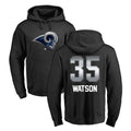 Punc LA.Rams #35 Jaylen Watson Player Black Pullover Hoodie Limited Game Stitched Jerseys