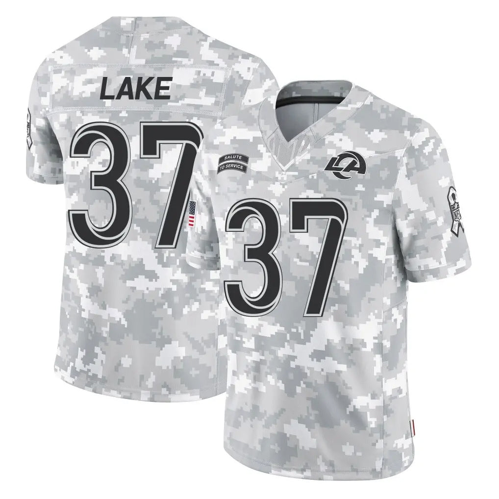 Punc LA.Rams #37 Quentin Lake Player Arctic Camo Salute To Service Limited Game Stitched Jerseys