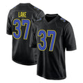 Punc LA.Rams #37 Quentin Lake Player Black Fashion Limited Home Game Stitched Jerseys