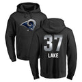 Punc LA.Rams #37 Quentin Lake Player Black Pullover Hoodie Limited Game Stitched Jerseys