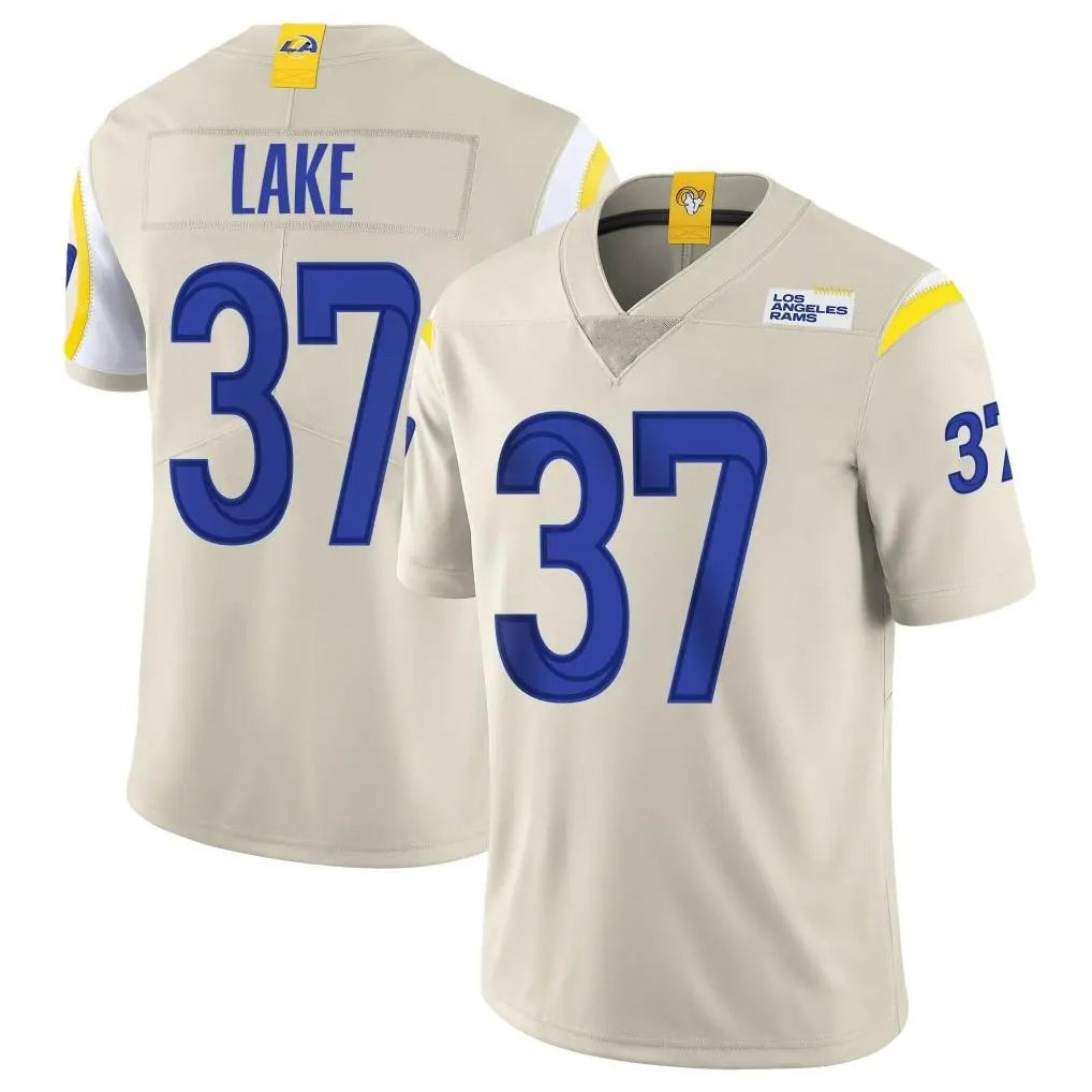 Punc LA.Rams #37 Quentin Lake Player Bone Limited Vapor Home Game Stitched Jerseys