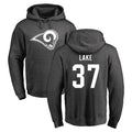 Punc LA.Rams #37 Quentin Lake Player Gray Pullover Hoodie Limited Game Stitched Jerseys