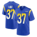 Punc LA.Rams #37 Quentin Lake Player Royal Home Game Stitched Jerseys
