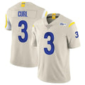 Punc LA.Rams #3 Kam Curl Player Bone Limited Vapor Home Game Stitched Jerseys