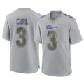 Punc LA.Rams #3 Kam Curl Player Gray Atmosphere Fashion Home Game Stitched Jerseys