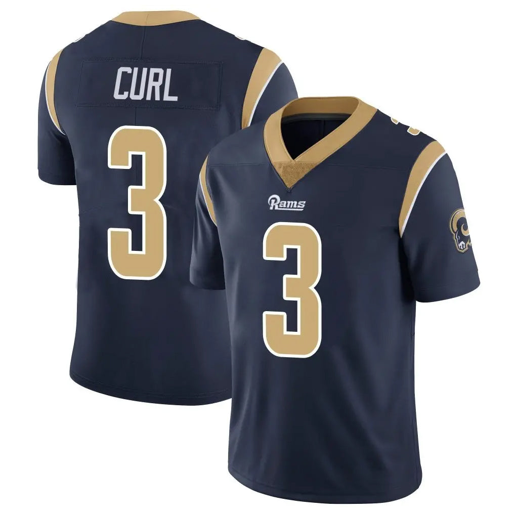 Punc LA.Rams #3 Kam Curl Player Navy Limited Vapor Untouchable Home Game Stitched Jerseys