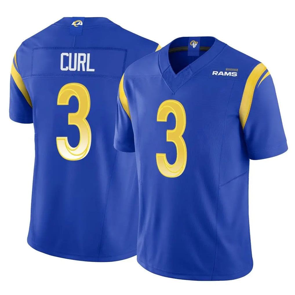 Punc LA.Rams #3 Kam Curl Player Royal Limited Vapor F.U.S.E. Home Game Stitched Jerseys