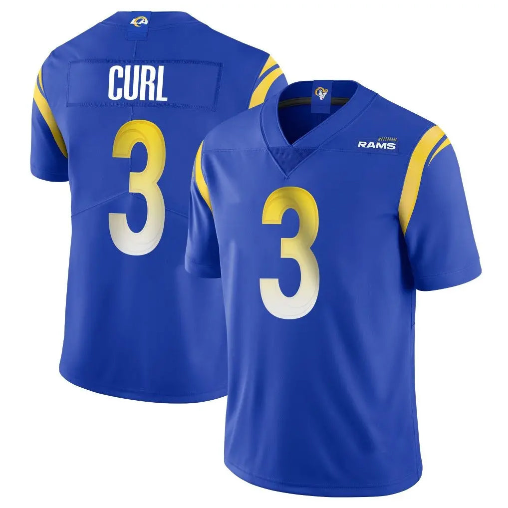 Punc LA.Rams #3 Kam Curl Player Royal Limited Vapor Untouchable Home Game Stitched Jerseys