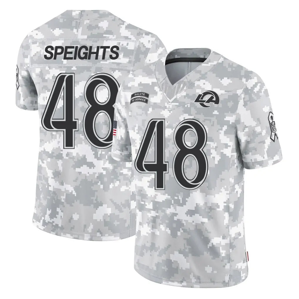 Punc LA.Rams #48 Omar Speights Player Arctic Camo Salute To Service Limited Game Stitched Jerseys
