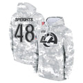 Punc LA.Rams #48 Omar Speights Player Arctic Camo Salute to Service Hoodies Limited Game Stitched Jerseys
