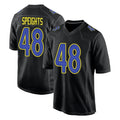 Punc LA.Rams #48 Omar Speights Player Black Fashion Limited Home Game Stitched Jerseys