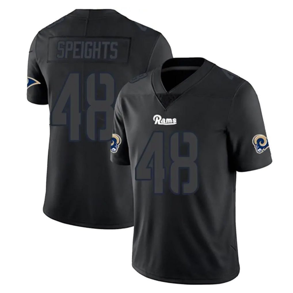Punc LA.Rams #48 Omar Speights Player Black Impact Limited Home Game Stitched Jerseys