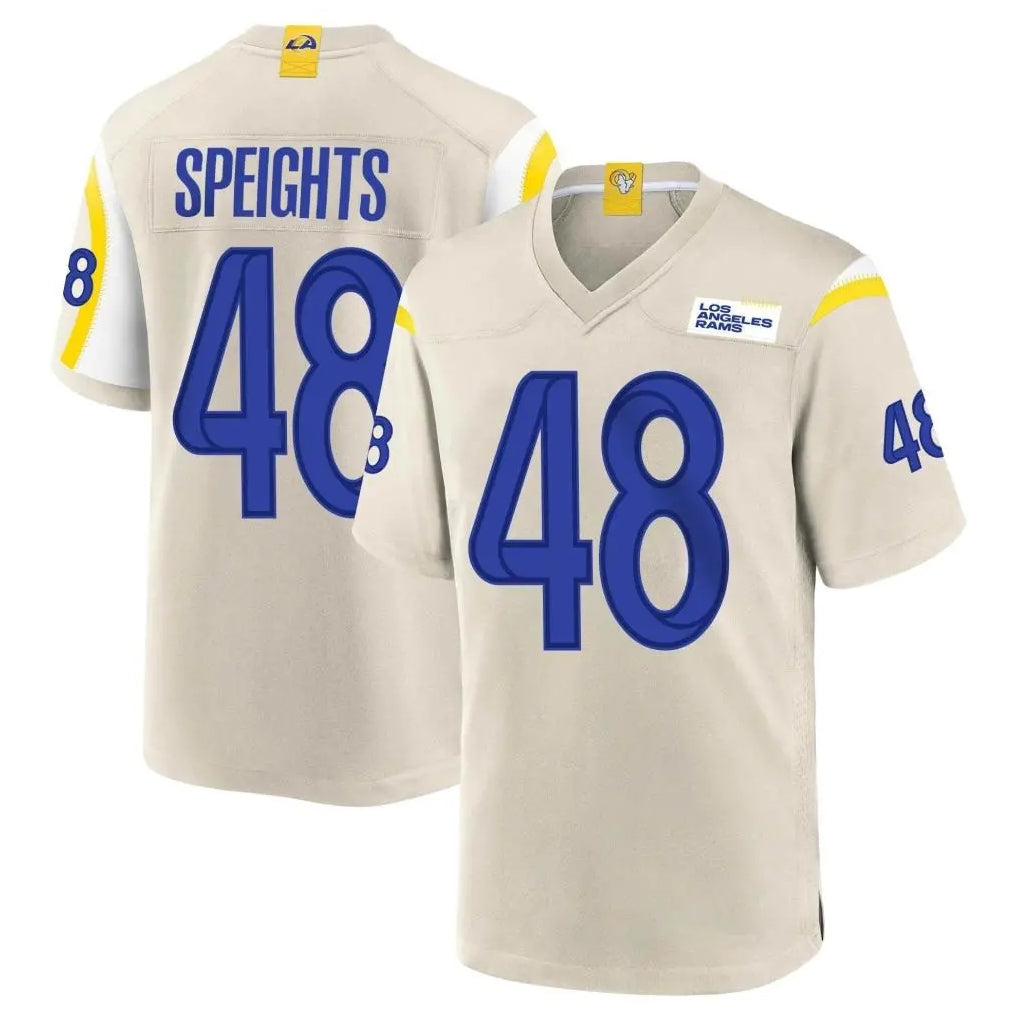 Punc LA.Rams #48 Omar Speights Player Bone Home Game Stitched Jerseys