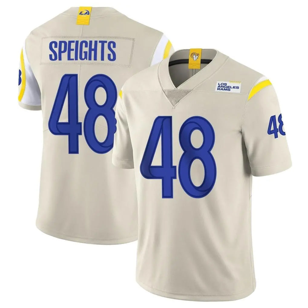 Punc LA.Rams #48 Omar Speights Player Bone Limited Vapor Home Game Stitched Jerseys