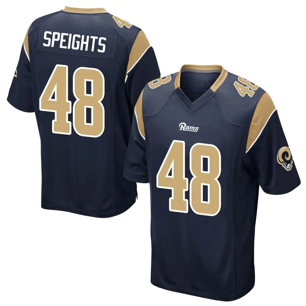 Punc LA.Rams #48 Omar Speights Player Navy Home Game Stitched Jerseys