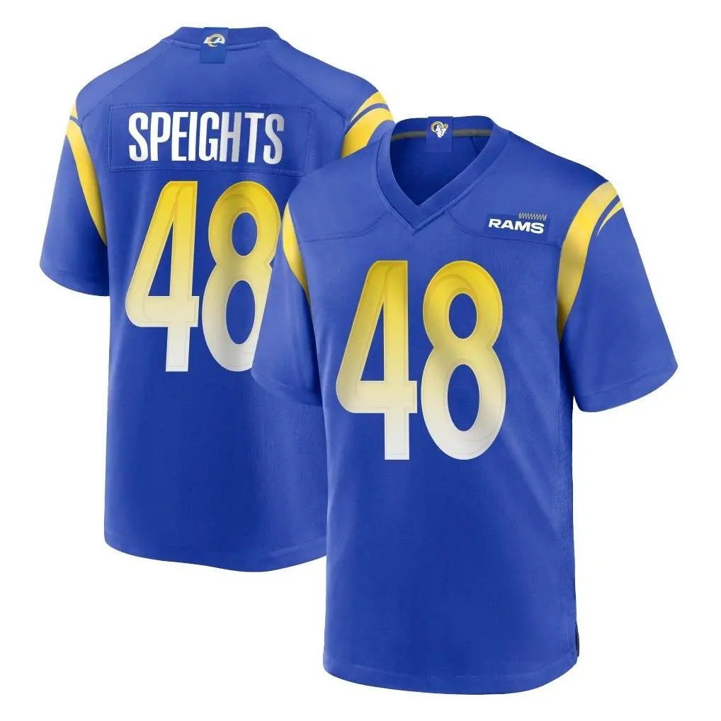 Punc LA.Rams #48 Omar Speights Player Royal Home Game Stitched Jerseys