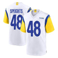 Punc LA.Rams #48 Omar Speights Player White Home Game Stitched Jerseys