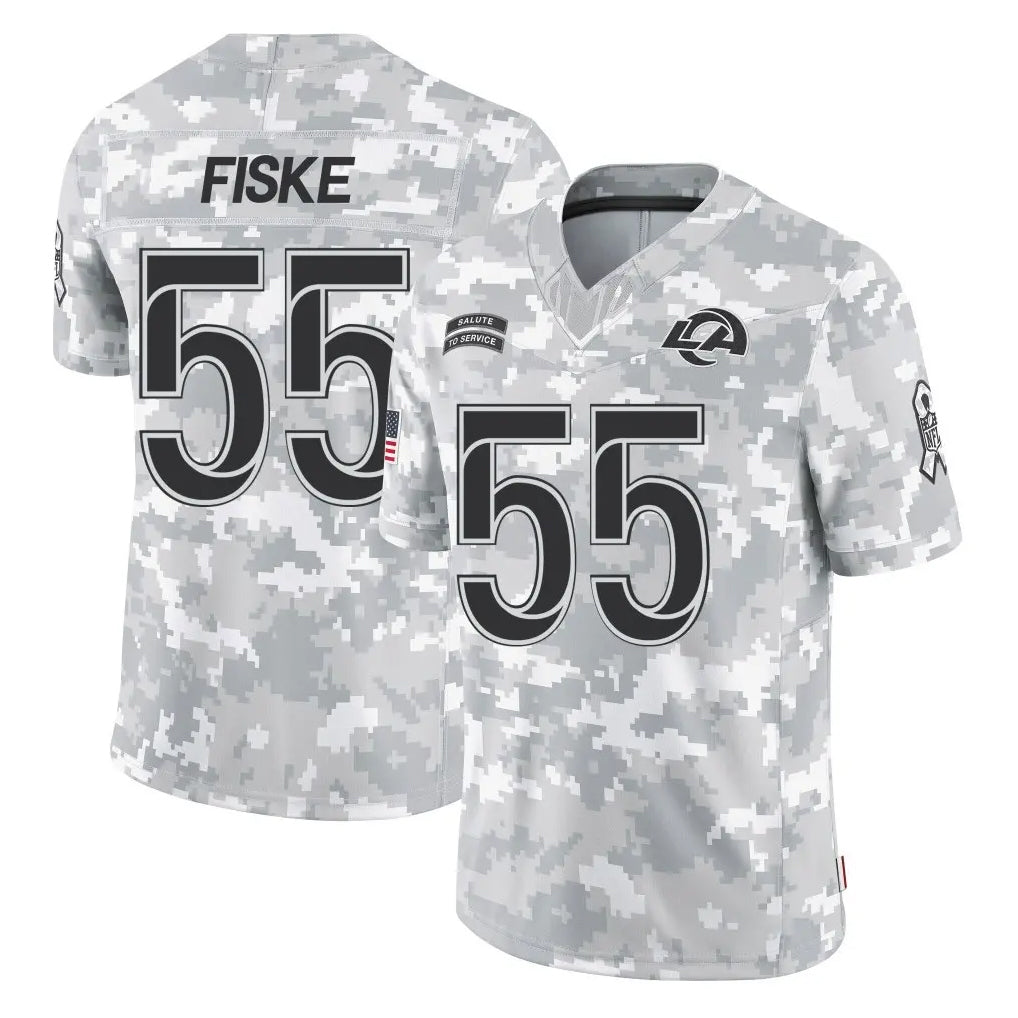 Punc LA.Rams #55 Braden Fiske Player Arctic Camo Salute To Service Limited Game Stitched Jerseys