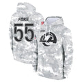 Punc LA.Rams #55 Braden Fiske Player Arctic Camo Salute to Service Hoodies Limited Game Stitched Jerseys