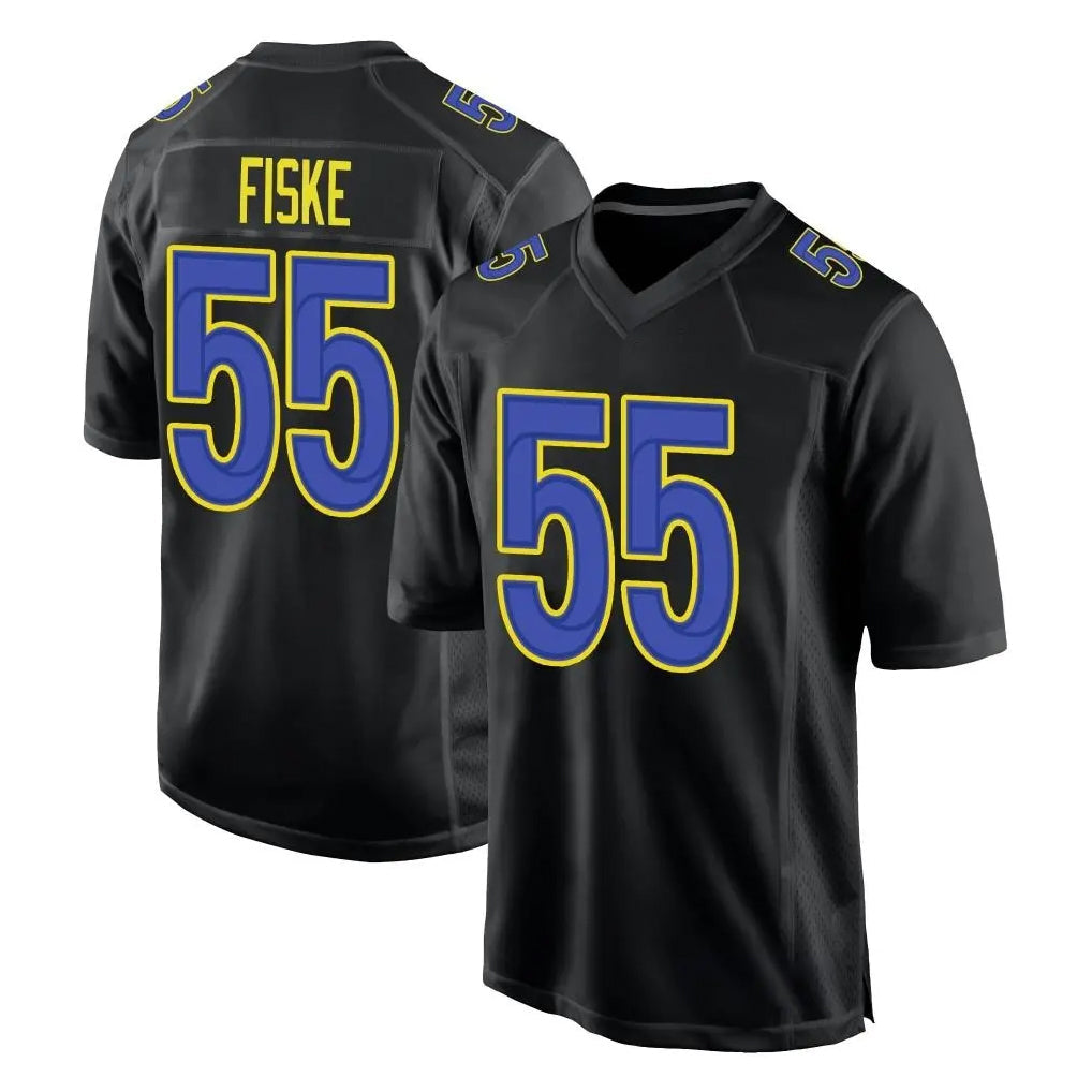 Punc LA.Rams #55 Braden Fiske Player Black Fashion Limited Home Game Stitched Jerseys