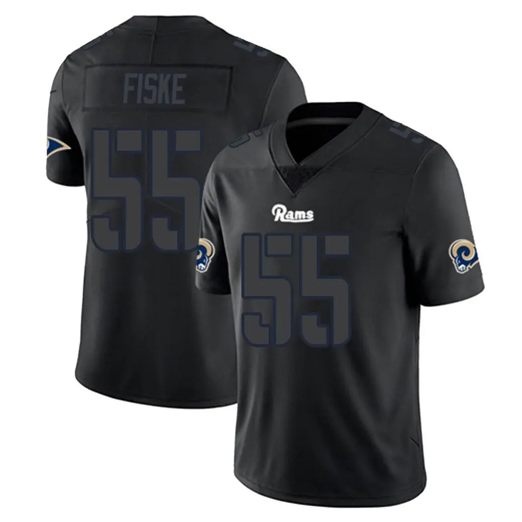 Punc LA.Rams #55 Braden Fiske Player Black Impact Limited Home Game Stitched Jerseys