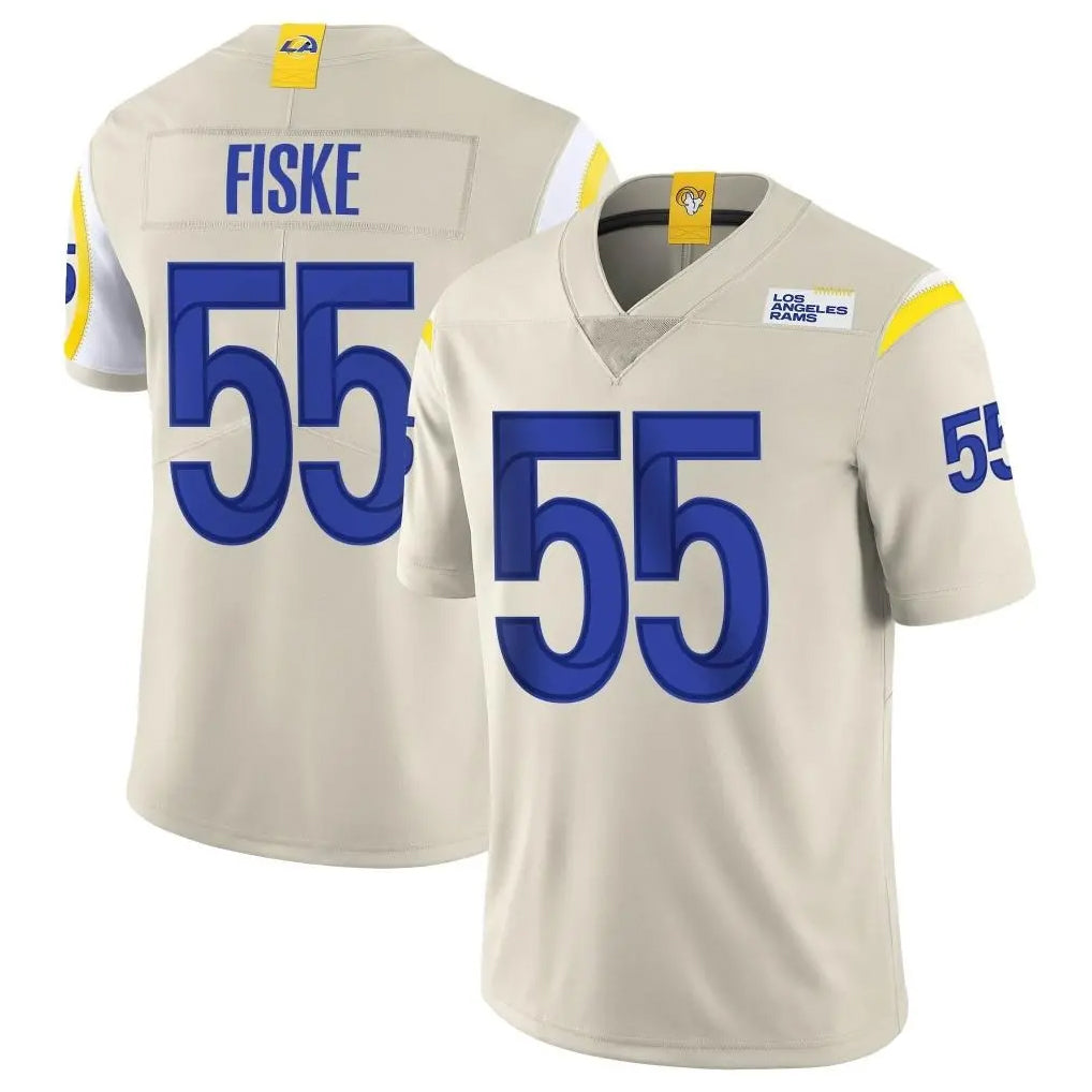 Punc LA.Rams #55 Braden Fiske Player Bone Limited Vapor Home Game Stitched Jerseys