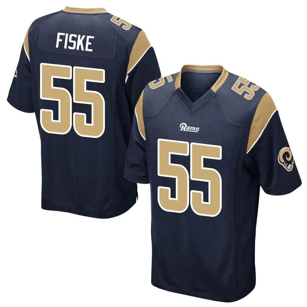 Punc LA.Rams #55 Braden Fiske Player Navy Home Game Stitched Jerseys