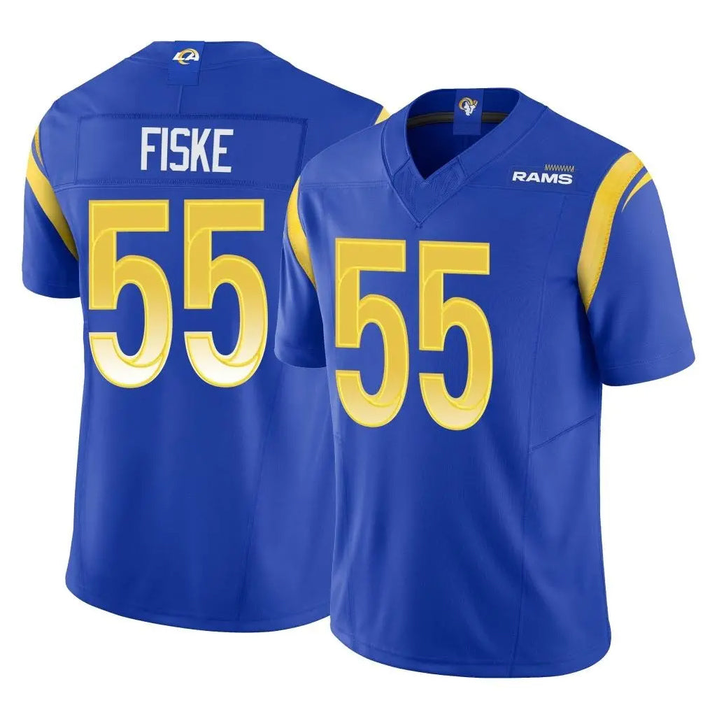 Punc LA.Rams #55 Braden Fiske Player Royal Limited Vapor F.U.S.E. Home Game Stitched Jerseys